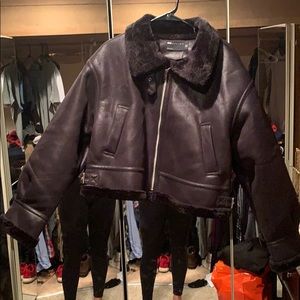 ASOS design borg aviator jacket
